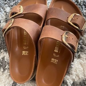 Birkenstock Big Buckle Cognac oiled leather reselling they were too big